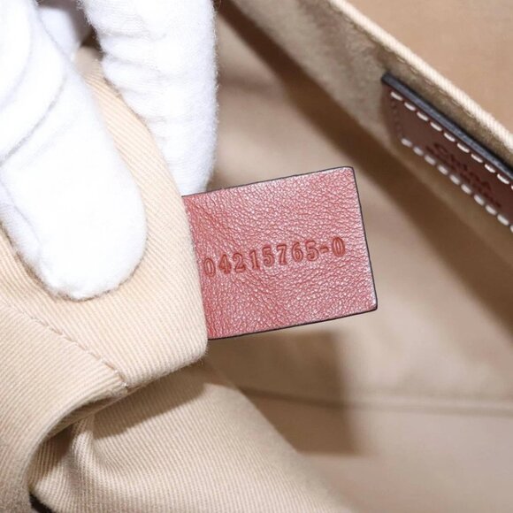 Chloe Tote Bag Canvas Leather Beige Brown Auth ki5211V - Picture 11 of 15